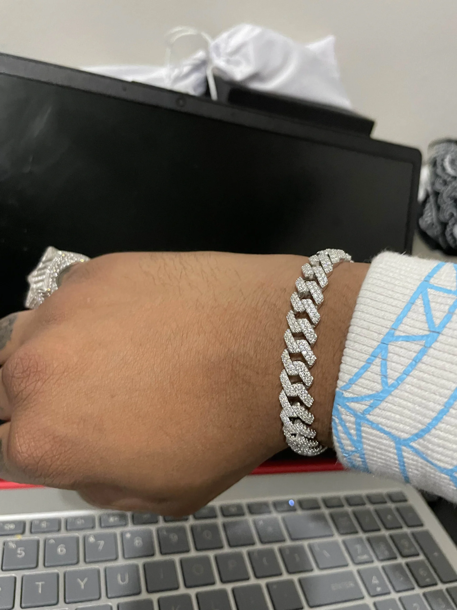 Custom "Iced-Out" Rolex Day-Date with Blue Dial photo review